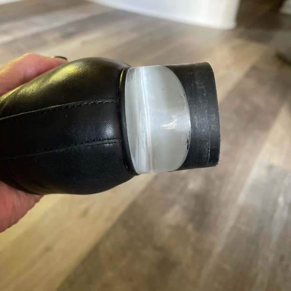 Steve Madden cowboy black leather unique heel leather boots  size 6 - Picture 7 of 13